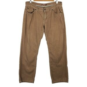 Prana Womens Size 10 Corduroy Pants Brown 100%‎ Cotton Casual Wear